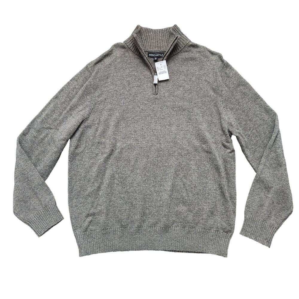 NWT J Crew Mercantile Quarter Zip Pullover Sweater Size XL